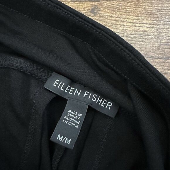 Eileen Fisher Womens Silk Stretch Pants Skirt Wrap Size Medium Black Stretchy - Picture 4 of 5